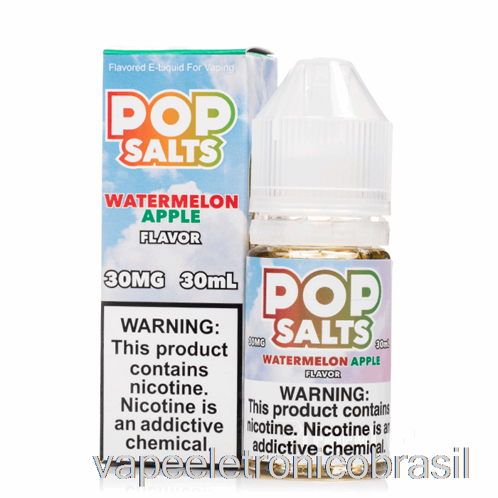 Vape Recarregável Melancia Maçã - Sais Pop - 30ml 50mg